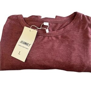 Ladies Long Sleeve Maroon T-Shirt - NWT